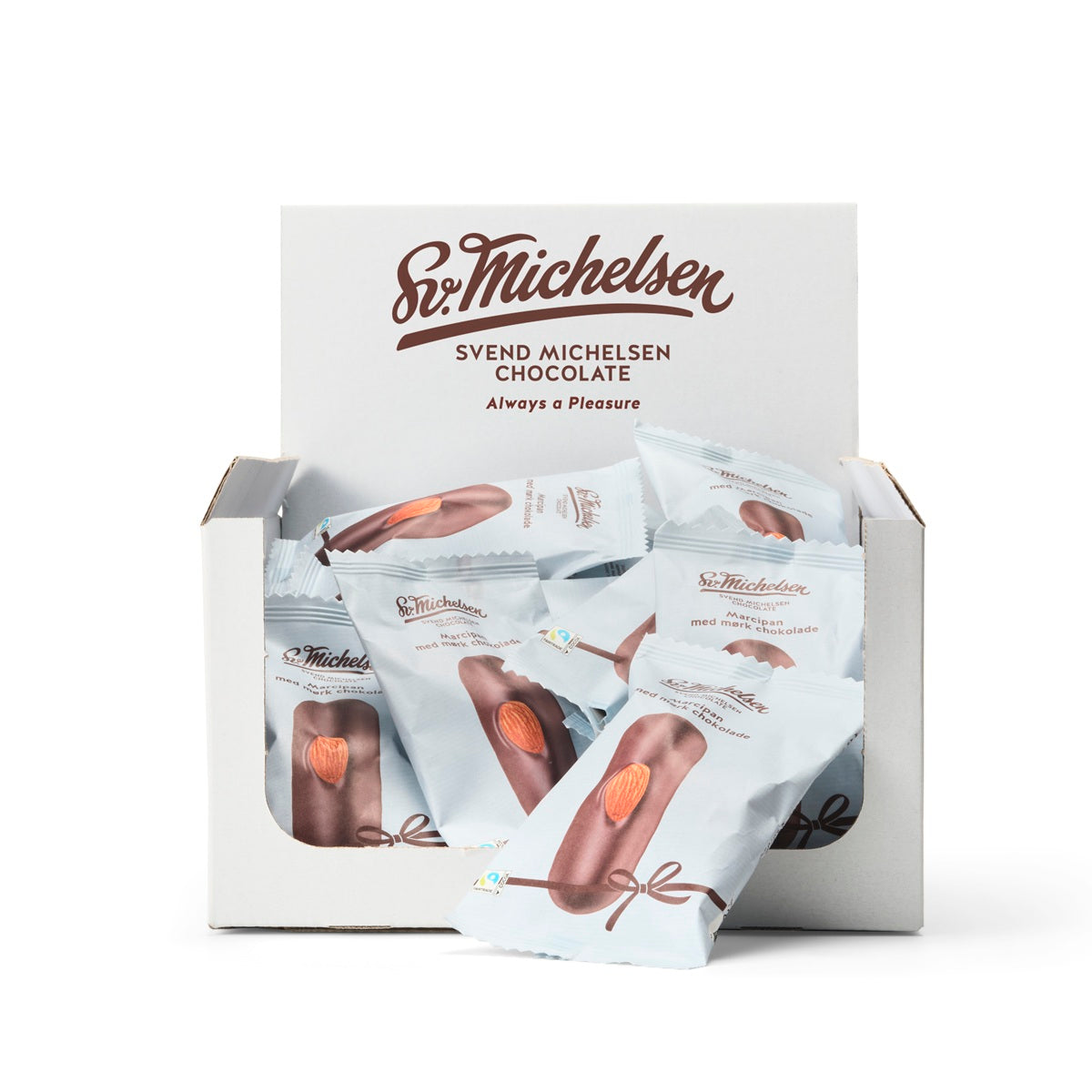Marsipan med mörk choklad petit four - ask - 600 g - 24 st