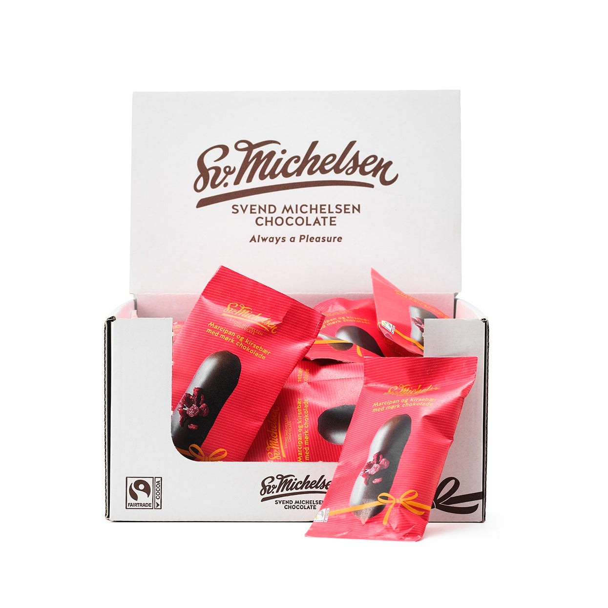 LE marsipan körsbär med mörk choklad petit four - ask - 600 g - 24 st