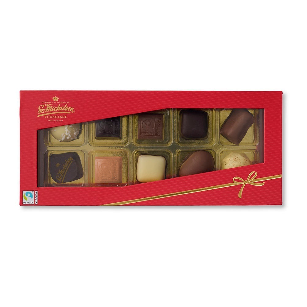 10 stk. fylld choklad i julask