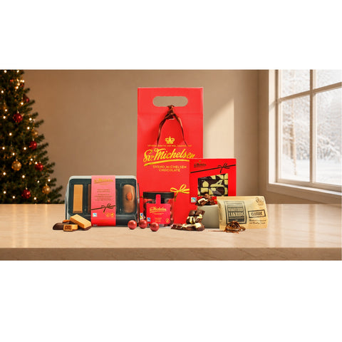 Presentpåse med Fairtrade-choklad röd – 329 kr